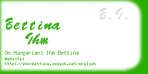 bettina ihm business card